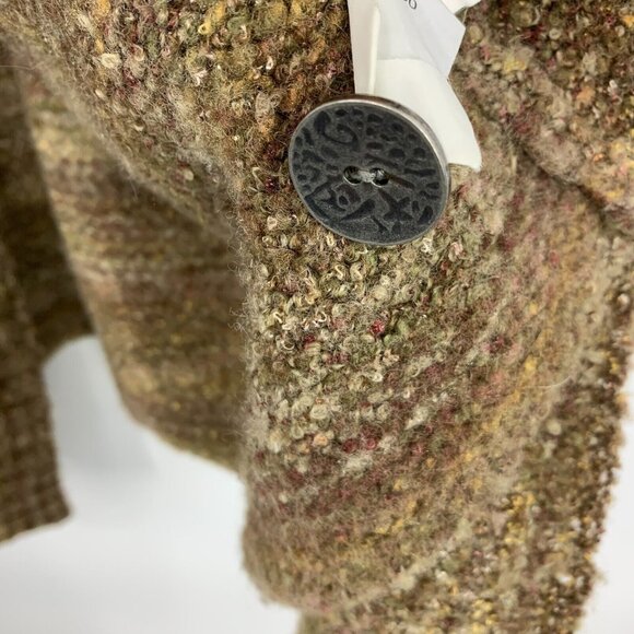 Prana Cardigan Sabina Duster Brown Khaki Marbled Wool Blend Open - Picture 7 of 12